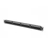 Lanberg PPU5-1024-B panel de parcheo, 24 puertos, 1U, 19 pulgadas, Cat5e UTP, metálico, negro