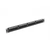 Lanberg PPU5-1024-B panel de parcheo, 24 puertos, 1U, 19 pulgadas, Cat5e UTP, metálico, negro