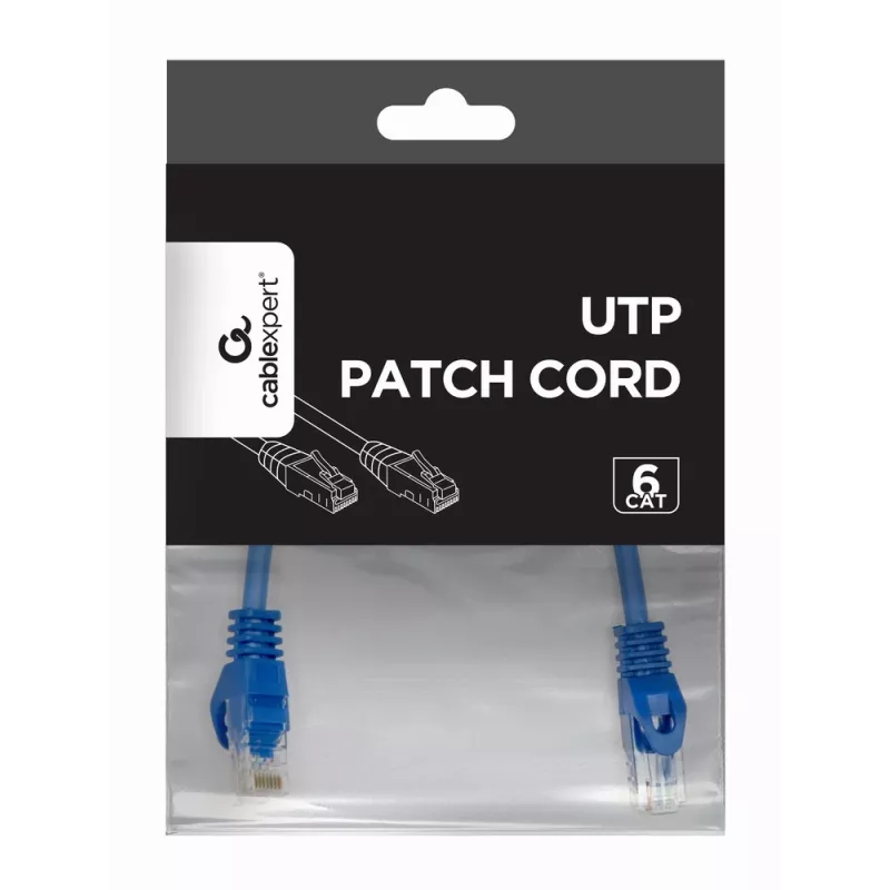 Cable de red Gembird PP6U-0.25M/B RJ-45 Cat6 0,25 m azul