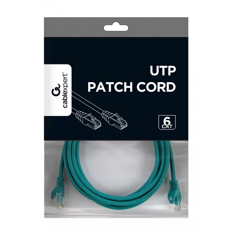 Cable de red Gembird PP6U-3M RJ-45 Cat6 3 m verde
