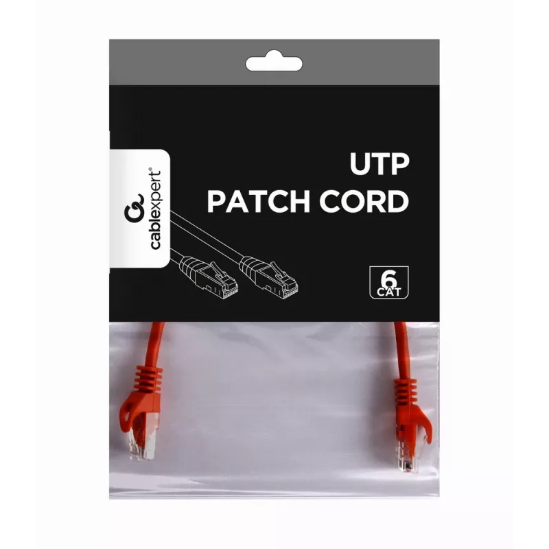 Cable de red GEMBIRD - CAT6 - UTP - 25 cm - rojo