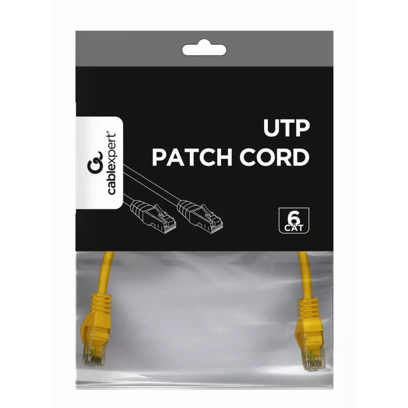 Cable de red Gembird Cat6 U/UTP 0,25 m RJ-45 amarillo