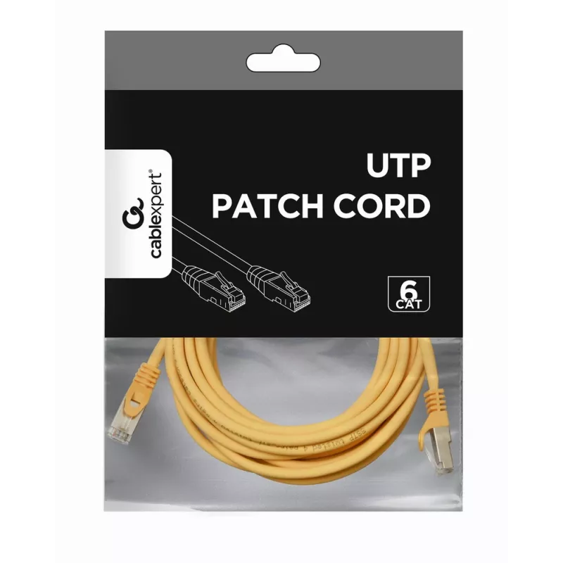 Cable de red Gembird PP6U-3M RJ-45 Cat6 3 m amarillo