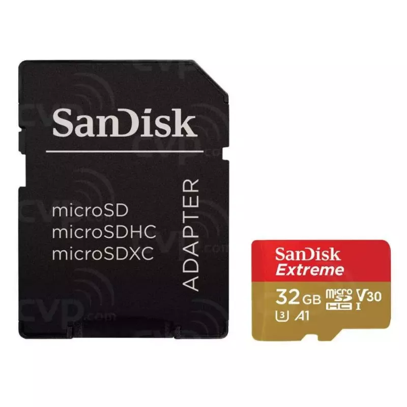 SanDisk Extreme Action Tarjeta de memoria microSDHC 32GB, A1 + adaptador (SDSQXAF-032G-GN6AA)