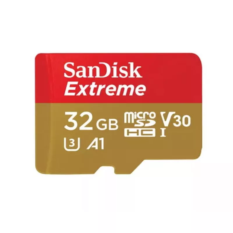 SanDisk Extreme Action Tarjeta de memoria microSDHC 32GB, A1 + adaptador (SDSQXAF-032G-GN6AA)
