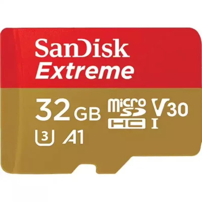 SanDisk Extreme Action Tarjeta de memoria microSDHC 32GB, A1 + adaptador (SDSQXAF-032G-GN6AA)
