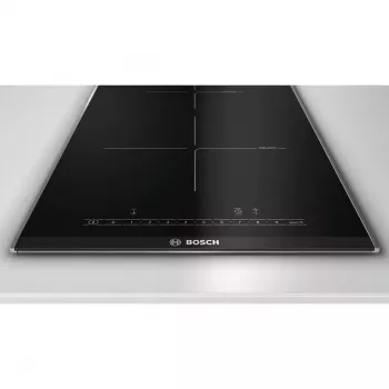 Bosch PIB375FB1E placa de cocina negra, acero inoxidable, placa de inducción empotrable, 2 zona(s)
