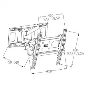 Soporte de pared ART RAMT AR-77 soporte/soporte de TV