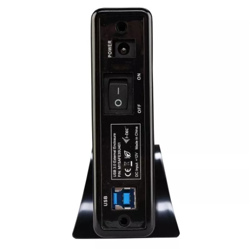i-tec MYSAFE Advanced 3.5 pulgadas USB 3.0, carcasa para HDD, 3.5 pulgadas, Serial ATA, Serial ATA II, Serial ATA III, 5 Gbit/s, conexión USB, negro, metálico