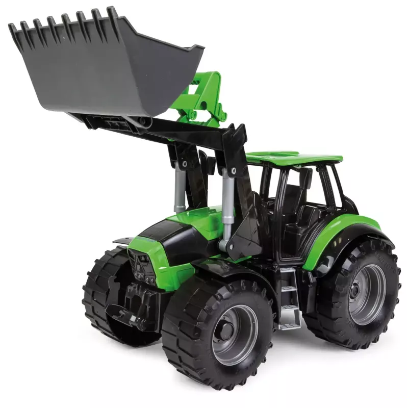 Lena Worxx 04613 Deutz-Fahr Agrotron tractor de juguete con cargador frontal, 1:15, 45 cm