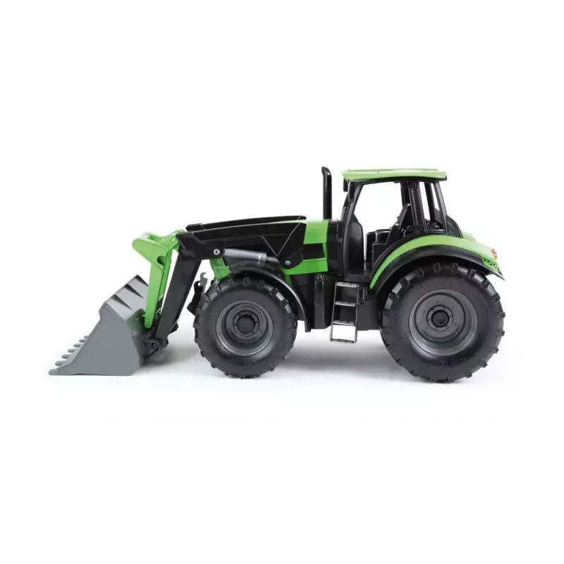 Lena Worxx 04613 Deutz-Fahr Agrotron tractor de juguete con cargador frontal, 1:15, 45 cm