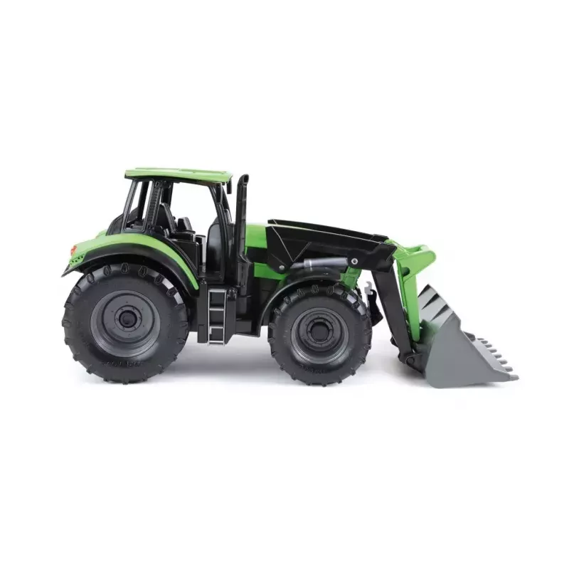 Lena Worxx 04613 Deutz-Fahr Agrotron tractor de juguete con cargador frontal, 1:15, 45 cm
