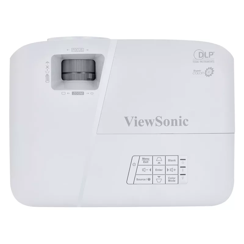 Viewsonic PA503S Proyector de datos Proyector de tiro estándar 3600 lúmenes ANSI DLP SVGA (800x600) Gris, Blanco