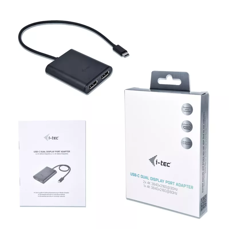 i-tec Adaptador de vídeo USB-C 3.1 Dual 4K DP