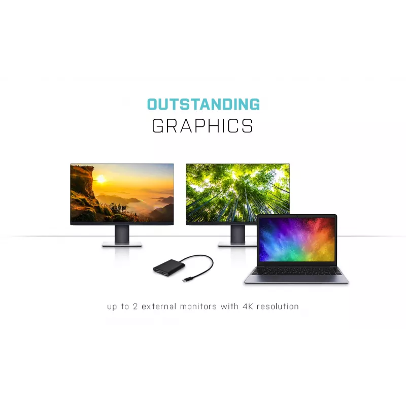 i-tec Adaptador de vídeo USB-C 3.1 Dual 4K DP