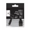 Cable USB Gembird A-OTG-CMAF3-01, USB‑C a USB‑A, 0,2 m, negro