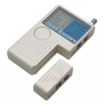 Intellinet Comprobador de cables 4 en 1, RJ-11, RJ-45, USB y BNC, test con un botón