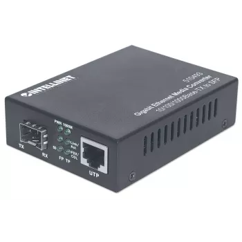 Intellinet Convertidor de medios Gigabit Ethernet a SFP, 10/100/1000Base-Tx a ranura SFP, vacío