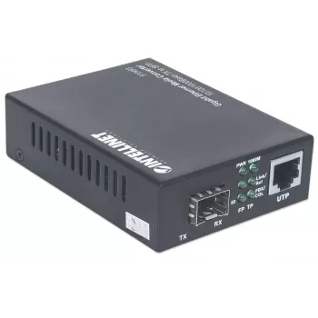 Intellinet Convertidor de medios Gigabit Ethernet a SFP, 10/100/1000Base-Tx a ranura SFP, vacío
