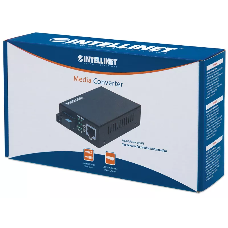 Intellinet Convertidor de medios Gigabit Ethernet a SFP, 10/100/1000Base-Tx a ranura SFP, vacío