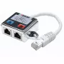 Intellinet Distribuidor modular de 2 puertos, Cat5e, FTP, permite compartir un cable de red Cat5e entre dos puertos RJ45