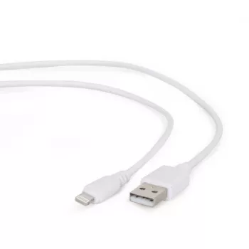 Cable Lightning Gembird CC-USB2-AMLM-2M-W — 2 m, Lightning a USB A, USB 2.0, blanco
