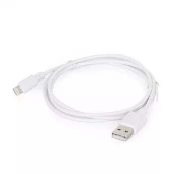 Cable Lightning Gembird CC-USB2-AMLM-2M-W — 2 m, Lightning a USB A, USB 2.0, blanco