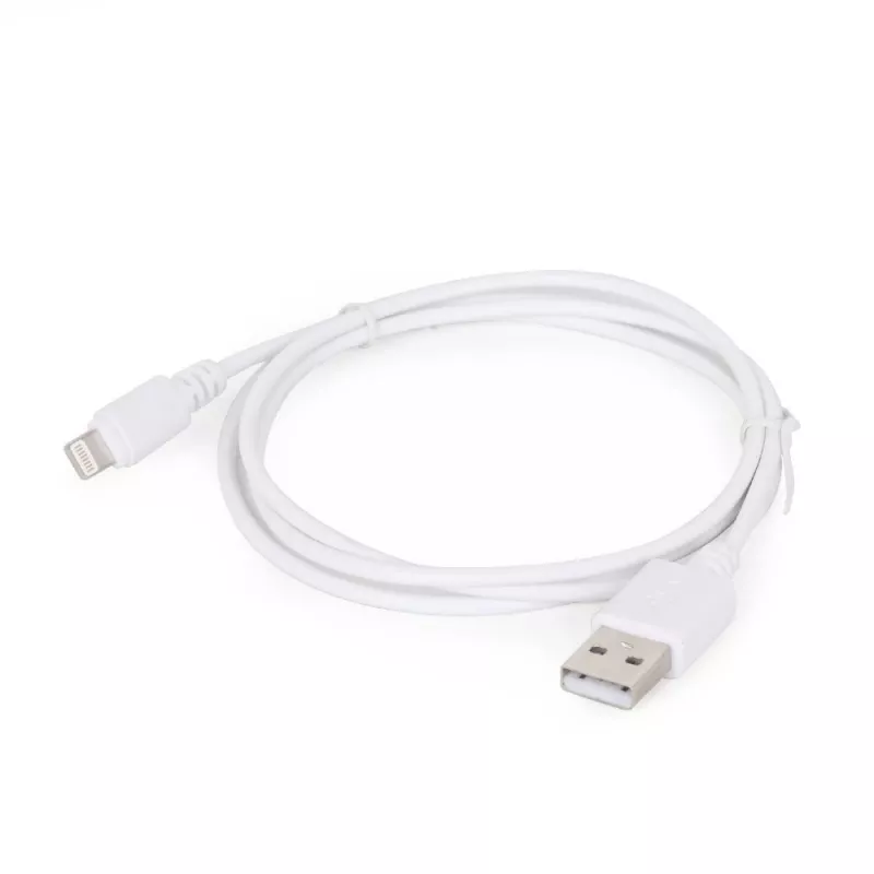 Cable Lightning Gembird CC-USB2-AMLM-2M-W — 2 m, Lightning a USB A, USB 2.0, blanco