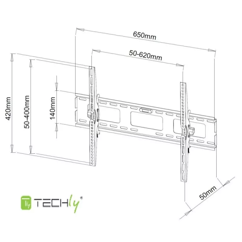 Soporte de pared Techly para TV LED LCD de 40-65