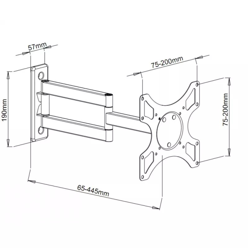 Soporte de pared Techly para TV LED LCD de 19-37