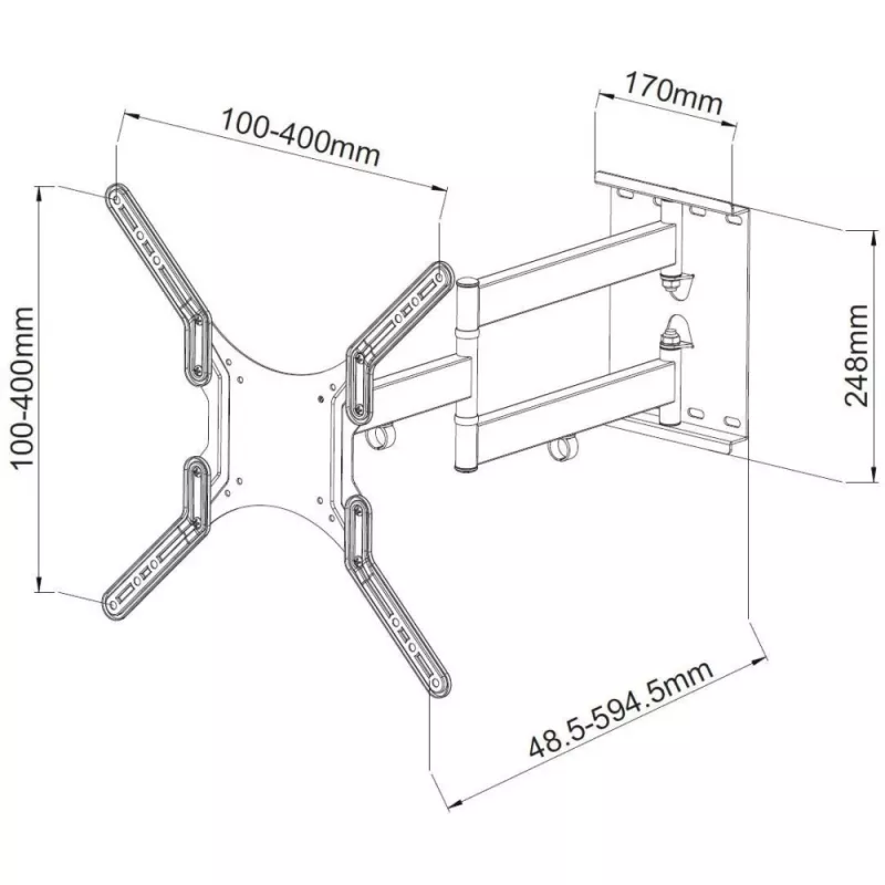 Soporte de pared universal Techly para TV LCD de 23-55