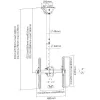 Soporte de techo telescópico universal Techly para TV LED LCD de 32-55