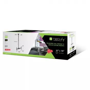 Soporte de techo telescópico largo Techly para TV LED LCD de 37-70