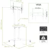 Carro con ruedas y balda Techly para LCD/LED/Plasma de 30-65