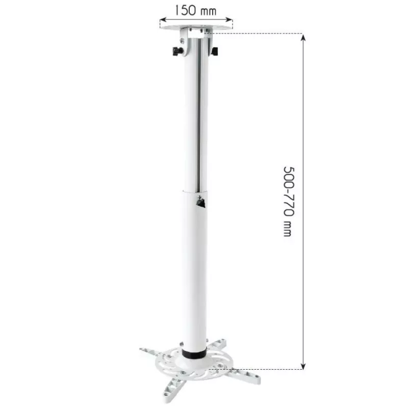 Extensión de techo para proyector Techly 500-770 mm blanco ICA-PM 104MW