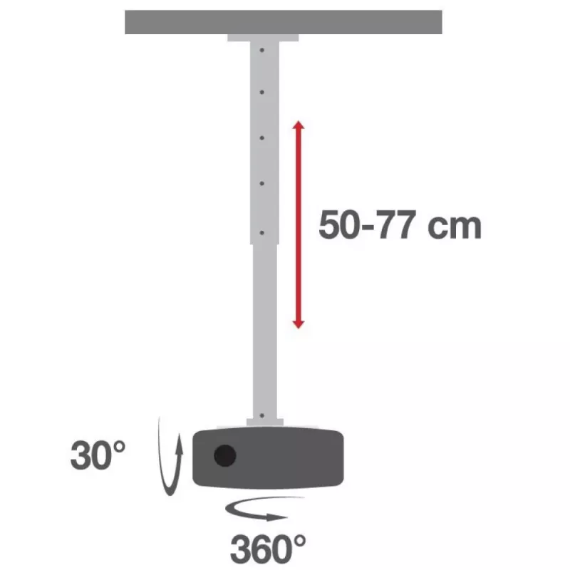 Extensión de techo para proyector Techly 500-770 mm blanco ICA-PM 104MW