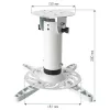 Soporte universal de techo para proyector Techly blanco ICA-PM 200WH