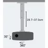 Extensión de soporte de techo para proyector Techly 30-37 cm plateado ICA-PM 102S