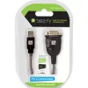 Adaptador USB a serie Techly IDATA USB-SER-2T, conector macho USB-A a conector macho DB-9, 0,45 m, blanco transparente