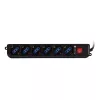 Regleta de alimentación Techly 6 tomas negra con enchufe VDE IUPS-PCP-6V