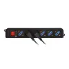 Regleta de alimentación Techly 6 tomas negra con enchufe VDE IUPS-PCP-6V