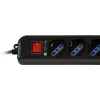 Regleta de alimentación Techly 6 tomas negra con enchufe VDE IUPS-PCP-6V