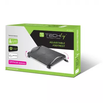 Reposapiés ajustable Techly ICA-FR 13, negro, plástico ABS, 430 mm, 280 mm, 1,24 kg