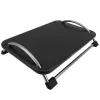 Techly ICA-FR 13 reposapiés ergonómico ajustable, ajuste de ángulo, antideslizante, 43 x 28 cm, negro