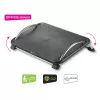 Techly ICA-FR 13 reposapiés ergonómico ajustable, ajuste de ángulo, antideslizante, 43 x 28 cm, negro