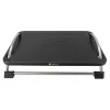 Techly ICA-FR 13 reposapiés ergonómico ajustable, ajuste de ángulo, antideslizante, 43 x 28 cm, negro