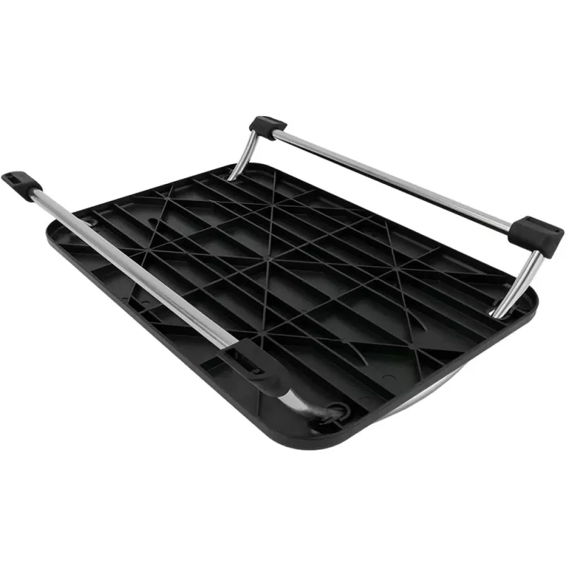 Techly ICA-FR 13 reposapiés ergonómico ajustable, ajuste de ángulo, antideslizante, 43 x 28 cm, negro