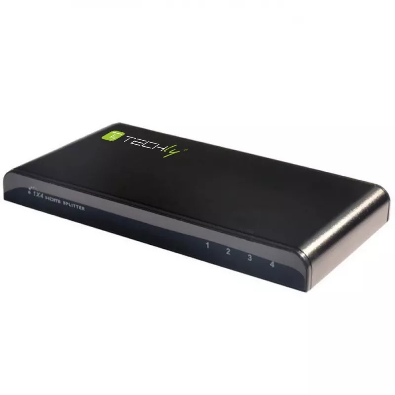 Techly IDATA HDMI-4K4 splitter HDMI 1x4, 4K x 2K (3840 x 2160), 3D, 36 bits, negro