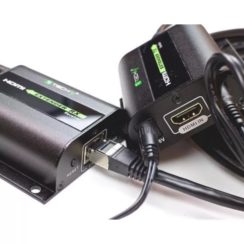 Extensor HDMI Full HD Techly por cable Cat.5E / 6 / 6A / 7 máx. 60 m autorregulado IDATA EXT-E70I