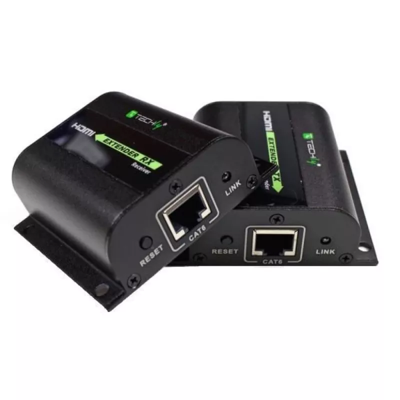 Extensor HDMI Full HD Techly por cable Cat.5E / 6 / 6A / 7 máx. 60 m autorregulado IDATA EXT-E70I